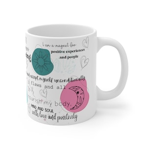 The little mug of positivity, Affirmations Mug, Reminders Coffee Cup, Morning Mindset Mug, Funny Mental Health Gifts, Positive vibes mug