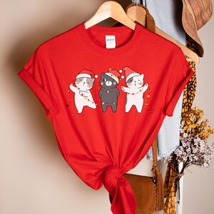 Cat Christmas T-Shirt, Cat T-Shirt, Christmas Cat T-Shirt. Cat Christmas T-Shirt, Women's Cat T-Shirt, Cat Lovers T-Shirt, Cat Lovers Gift