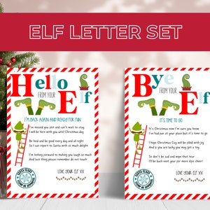 INSTANT DOWNLOAD Elf Letter, Elf Welcome Letter, Elf Arrival Letter, Elf Goodbye Letter, Elf Printable, Elf Accessories, Elf Letter Set PDF