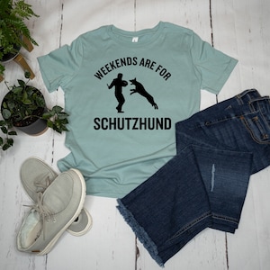 Weekends Sports Biting Dog Shirt for IGP Schutzhund T-Shirt for Sport Dog Trainer for Bite Work Tshirt Gift for Working Dog Breed Owner