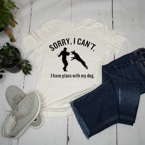 Plans with my Dog Biting Dog Shirt for IGP Schutzhund T-Shirt for Sport Dog Trainer for Bite Work Tshirt Gift for Working Dog Breed Owner