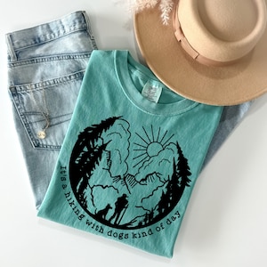 Hiking With Dogs Outdoorsy Adventure Dog Mom Shirt for Dog Lover Gift for Hiker Outdoors Lover with Dogs that Hike Dog Mama Tshirt