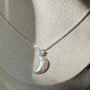 925 Silver Drop Pearl Necklace, Freshwater Pearl Necklace Elegant Heart Pearl Necklace, Wedding Jewelry, Bridesmaid Gift for Her, For Sister
