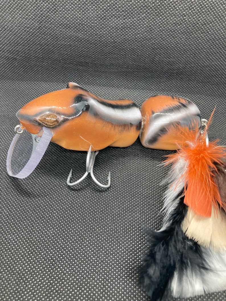 Custom Fishing Lure Hand Made Hand Painted Swimbait the Bandit Chipmunk