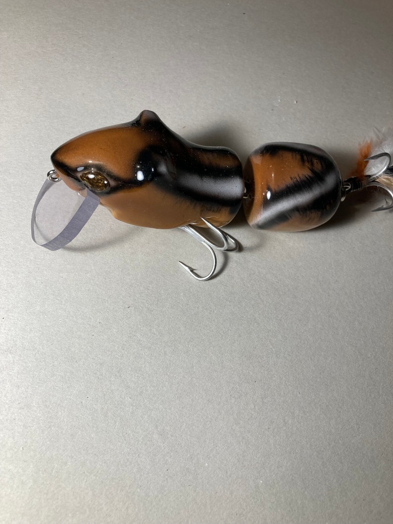 Custom Fishing Lure Hand Made Hand Painted Swimbait the Bandit Chipmunk