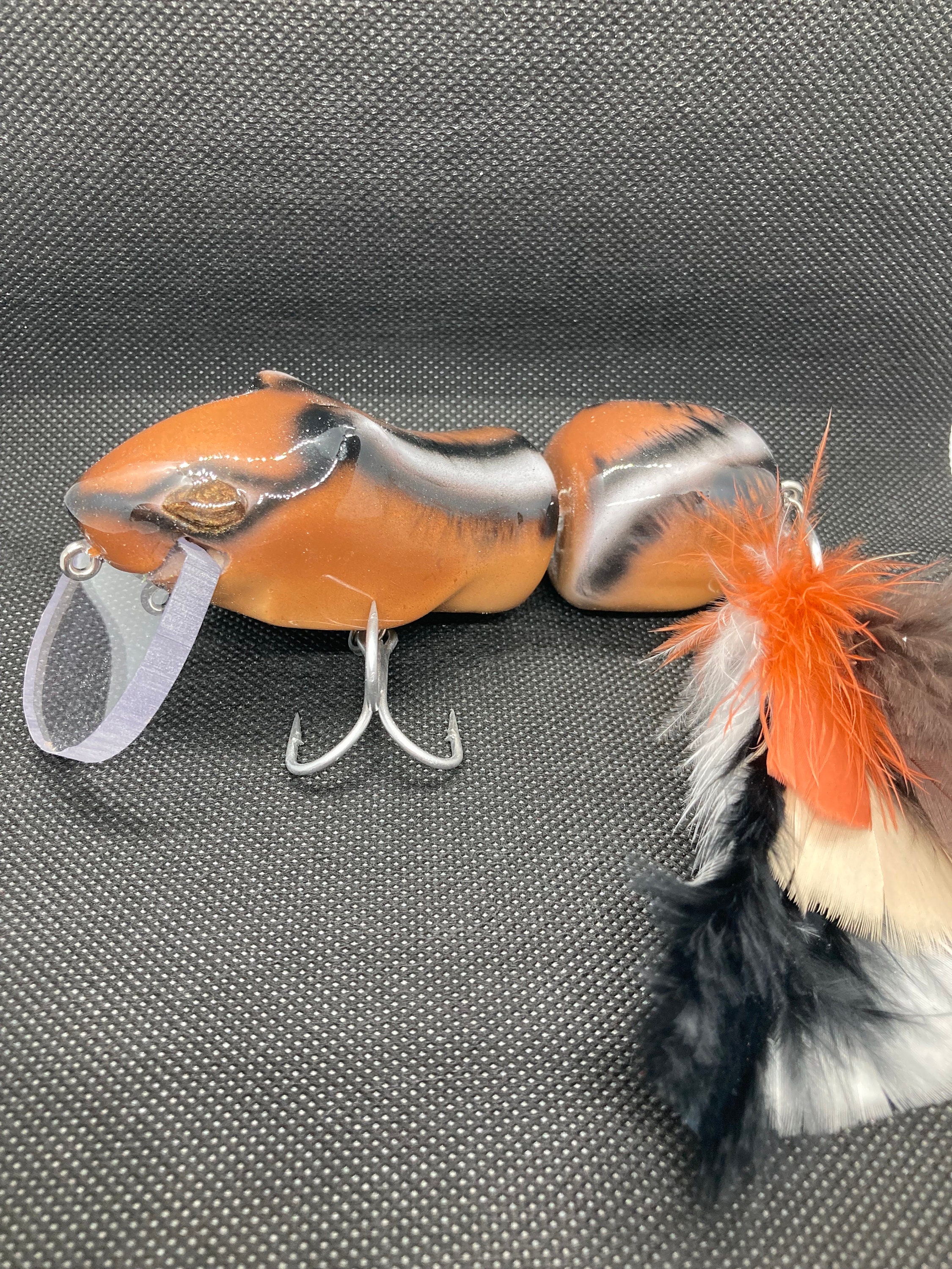 Custom Fishing Lure Hand Made Hand Painted Swimbait the Bandit Chipmunk