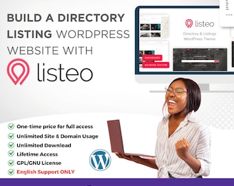 Directory Listeo e temi inserzioni / Modello directory / Tema WordPress / Accesso a vita / Sito web illimitato
