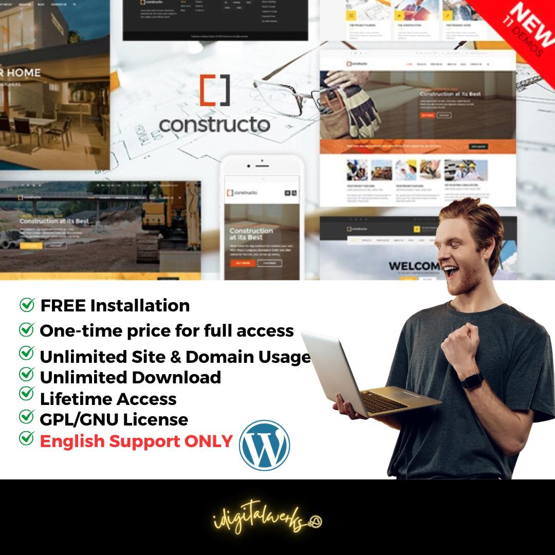 Constructo Construction Wordpress Theme - Etsy