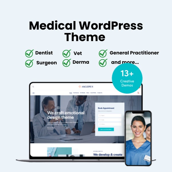 Doctor, Medical & Healthcare - Asclepius | WordPress Theme