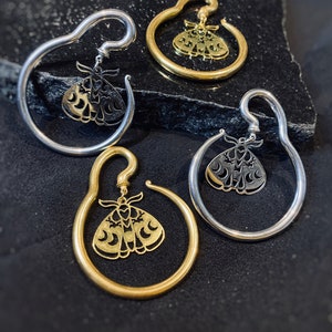 Moth Ear Weight / Spiral Ear Hanger / Stretched Ears