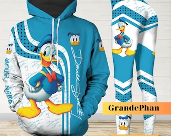 Donald Duck Hoodie Legging, Donald Duck Hoodie, Personalized Sweatshirt, Disney Donald Shirt, Women Disney Shirt, Gift For Her