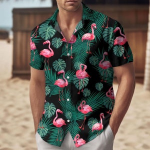 Flamingo Hawaiian Shirt, Flamingo Shirt, Flamingo Shirt Gift, Flamingo Lovers, Flamingo Button Shirt, Flamingo T-Shirt, Vacation Shirt