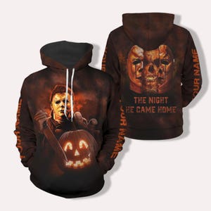 Michael Myers 3D T-Shirt, Halloween Film Tshirt, Süßes oder Saures Sweatshirt, Horror Zip Hoodie, Night Er Came Hoodie