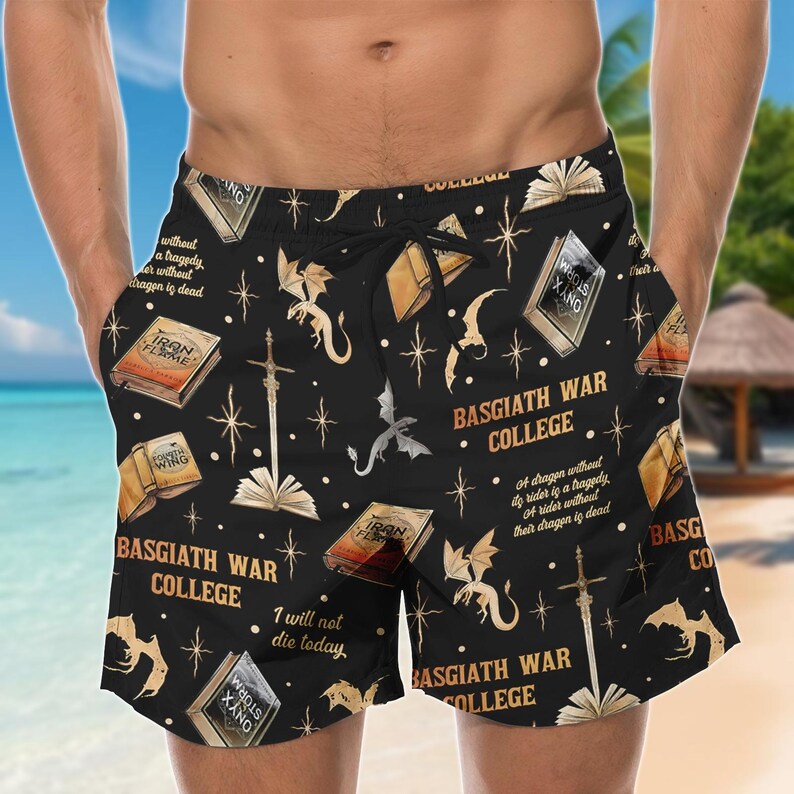 Dragon Wing Hawaiian Shirt, Basgiath War College Button Shirt, 4th Wing Men Shorts, Vacation Matching Outfit, Gift For Him