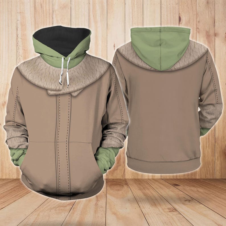 Baby Yoda Costume Cosplay Hoodie Jogger, Star Wars Cosplay Tshirt