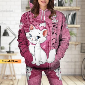 Disney Marie Cat Hoodie, Marie Cat Birthday Shirt, Disney Cat Aristocats Hoodie, Disney Women Leggings, Personalized Cat Women T-Shirt