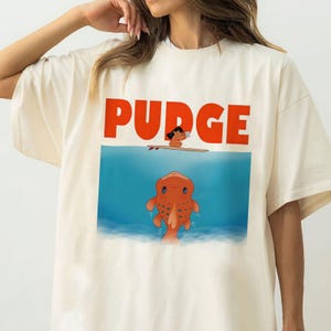 Lilo and Pudge Comfort Colors Shirt, Lilo & Stitch Shirt, Disney Stitch Tee, Cute Disney Surf Graphic T-Shirt, Disneyland Outfit Gift