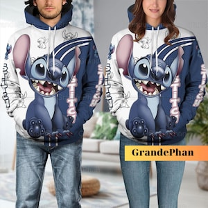 Disney Stitch Hoodie, Lilo Stitch Sweatshirt, Ohana Means Family Shirt, Disneyland Sweatshirt, Stitch Cartoon Hoodie, Unisex Hoodie