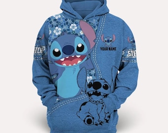 Stitch 3D All Over Printed Unisex Hoodie, Stitch Cute Tshirt, Disney Stitch Sweatshirt, Personalized Shirt, Funny Shirt For Men Woman