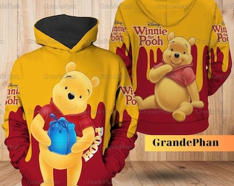Sudadera con capucha de oso Pooh de Disney, sudadera de Pooh, sudadera de Winnie Pooh, camiseta linda de Pooh, camiseta de Disneyland, camiseta de viaje a Disney
