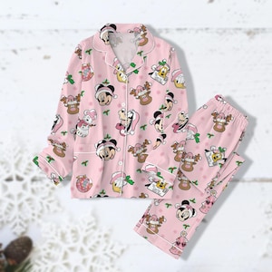 Christmas Mickey And Friends Pajamas Shirt, Reindeer Pajama Shirt, Pluto Donald Goofy Christmas Shirt, Disney Pj Set, Home Pajamas Set