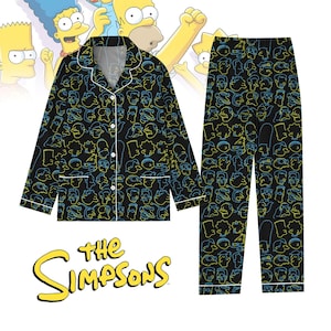 Conjunto de pijamas familiares de Los Simpson, pijamas de dibujos animados para mujer, pijamas familiares de la película Los Simpson, camiseta de Homer Simpson, camiseta de vacaciones en Disneyland
