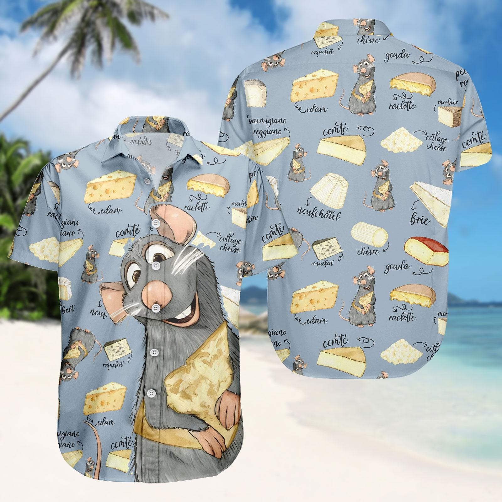 Discover Chef Mouse Hawaiian Shirt, Disney Ratatouille Button Shirt, Disney Cartoon Men Shorts, Disney Trip Outfit, Gift For Fans