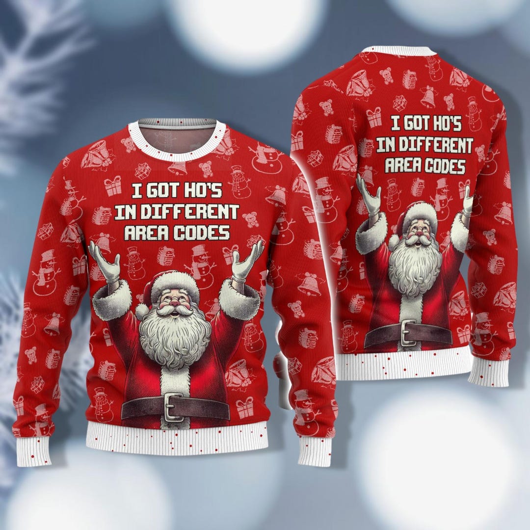 I Don't Believe In You Either Santa Ugly Christmas Sweater