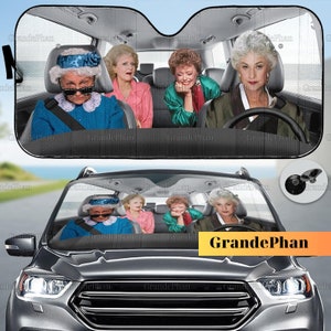 Golden Girls Car Sunshade, Golden Girls Car Shades, Stay Golden Gift, Golden Girls Squad, Car Windshield, Cartoon Auto Sunshade