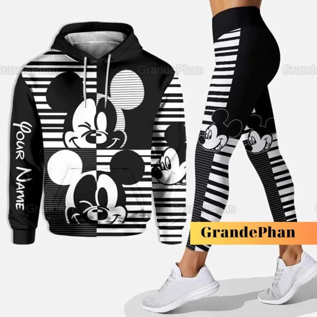 Pink Minnie And Mickey Leggings main image 1