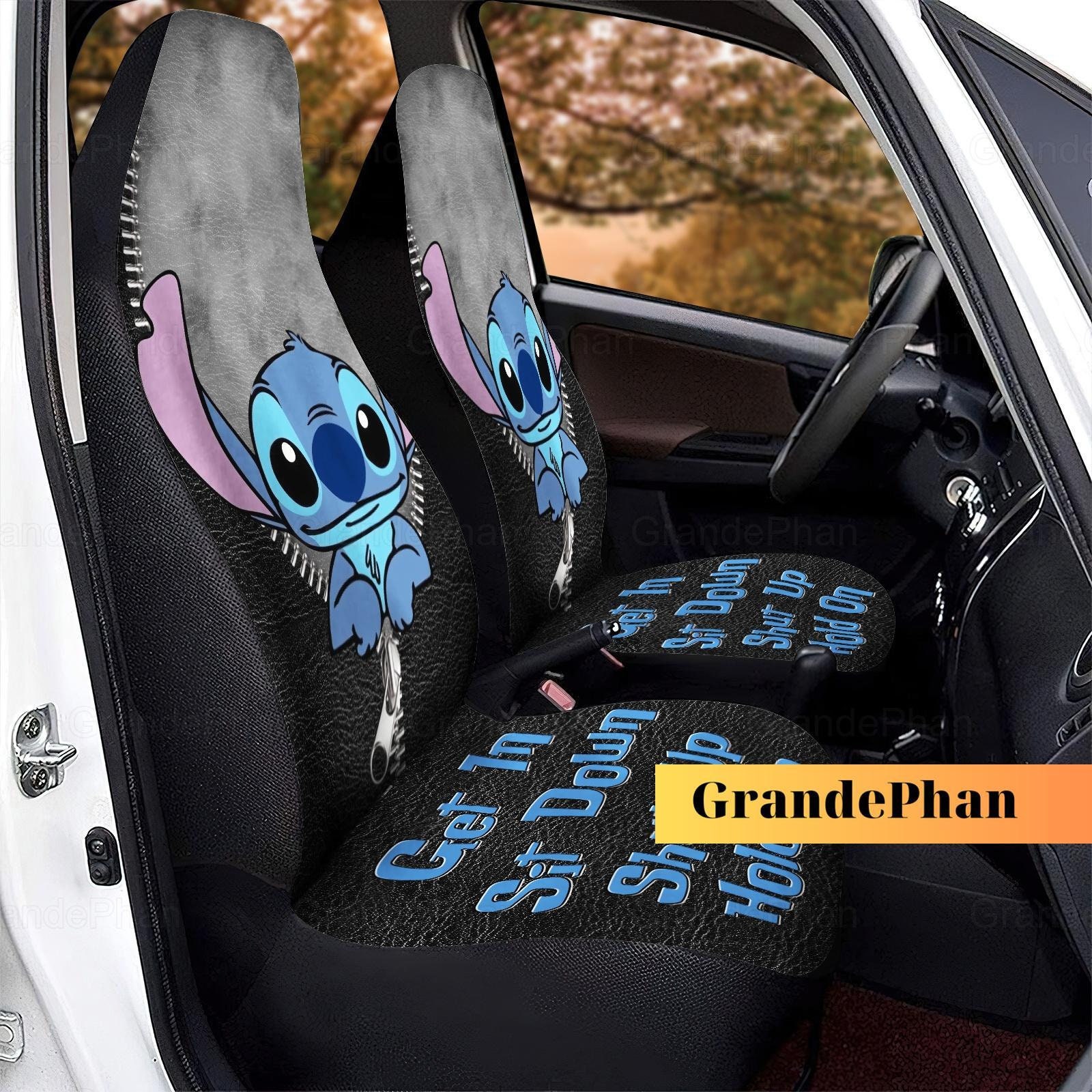 Stitch Car Seat Covers, Stitch Car Decor, Stitch Get in Sit Down Shut