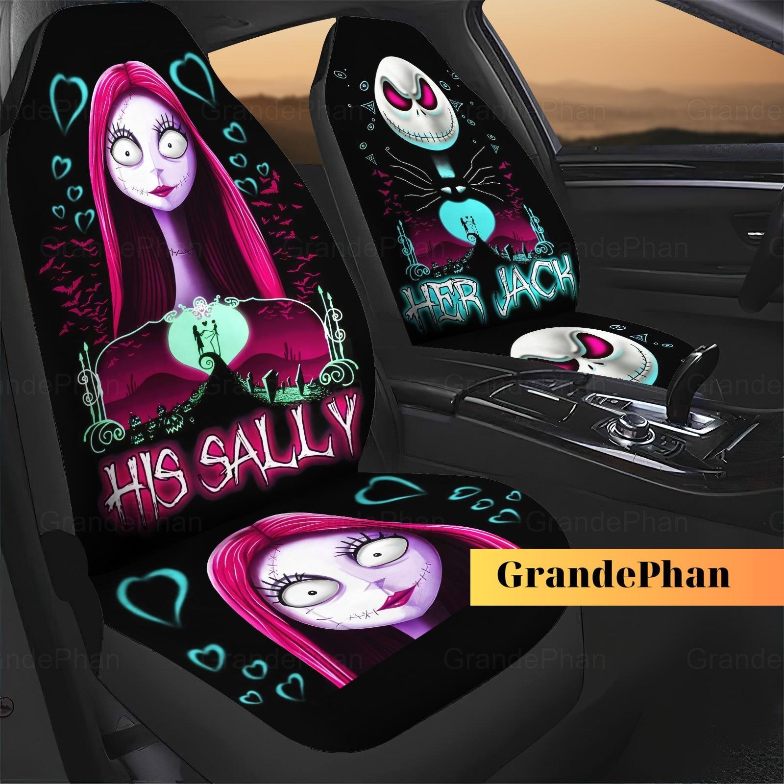 Discover Jack und Sally, ihr Jack seine Sally, Jack Skelington, Disney Autositzbezug