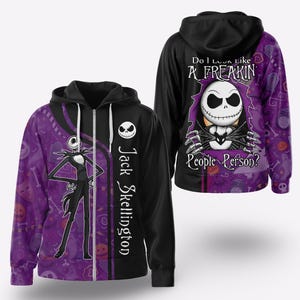 Jack Skellington 3D All Over Print Hoodie, Halloween Skellington T-Shirt, Halloween Party Sweatshirt, Süßes sonst gibts Saures Shirt