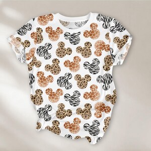 Mickey Print Shirt & Pants PJs, Disney Safari Matching Pajamas, Mickey Jungle Pyjama Set, Family Sleepwear, Gift for Mickey Fan