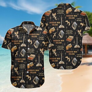 Dragon Wing Hawaiian Shirt, Basgiath War College Button Shirt, 4th Wing Men Shorts, Vacation Matching Outfit, Gift For Him