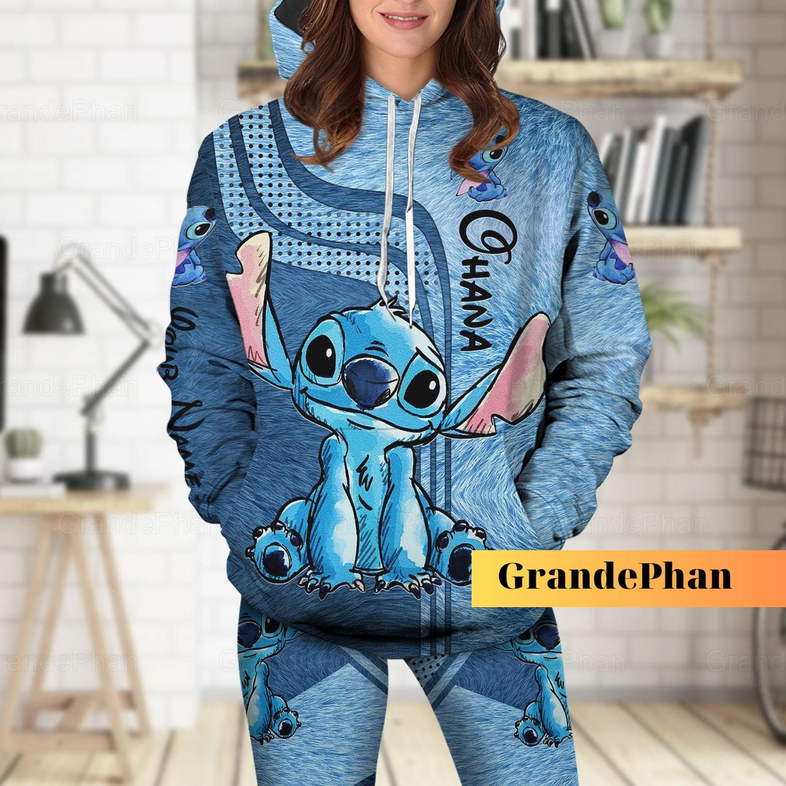 Stitch Hoodie Legging, Personalized Stitch Hoodie, Disney