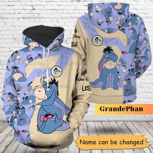 Personalized Eeyore Hoodie, Eeyore Sweatshirt, Donkey Sweatshirt, Pooh Cute Shirt, Disneyland Shirt, Disney Trip Shirt
