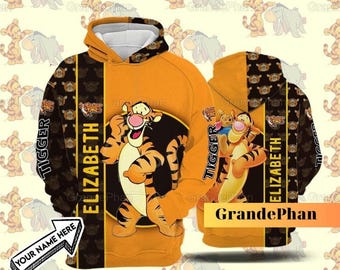 Tigger Winnie The Pooh Hoodie, Tigger Disney Shirt, Disney Trip Shirt, Personalized Hoodie, Disney Woman Shirt, Disneyland Hoodie