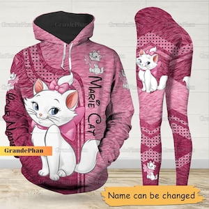 Disney Marie Cat Hoodie, Marie Cat Birthday Shirt, Disney Cat Aristocats Hoodie, Disney Women Leggings, Personalized Cat Women T-Shirt