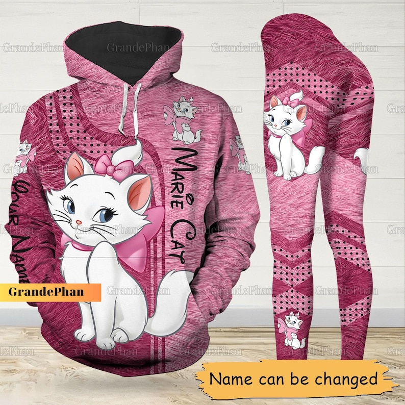 Disney Marie Cat Hoodie, Marie Cat Birthday Shirt, Disney Cat Aristocats Hoodie, Disney Women Leggings, Personalized Cat Women T-Shirt