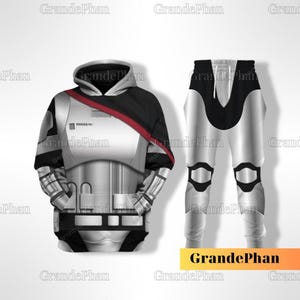 Halloween Captain Phasma Armor Costume Cosplay 3D Hoodie, Captain Armor Shirt, Star Wars Costume Pants, Halloween All Over Print Tee