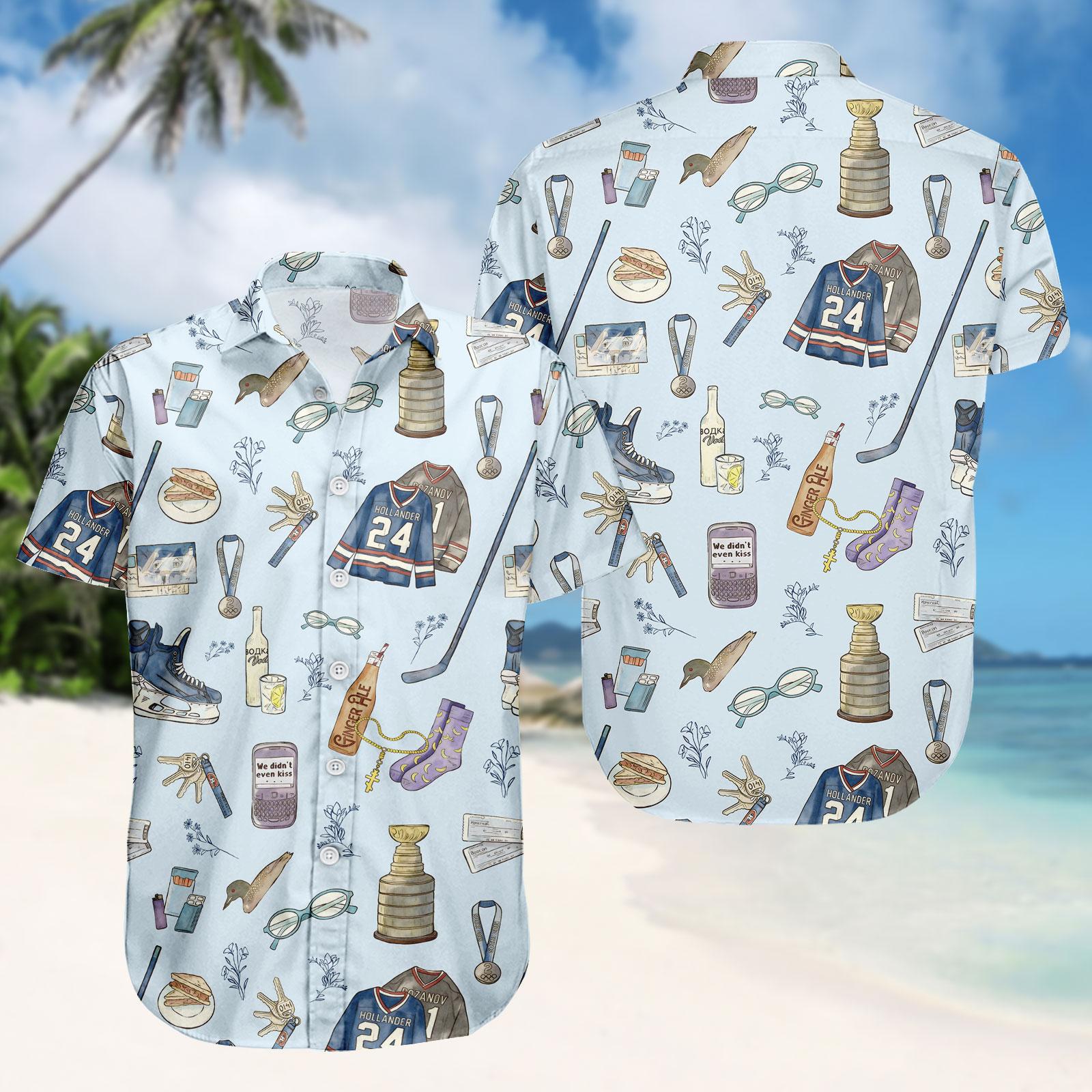 Discover Heated Rivalry Hawaiian Shirt, Team Hollanov Button Shirt, Men Shorts, Gay Hockey Boyfriend Outfit, Ilya Shane Matching Set, Gift For Him
