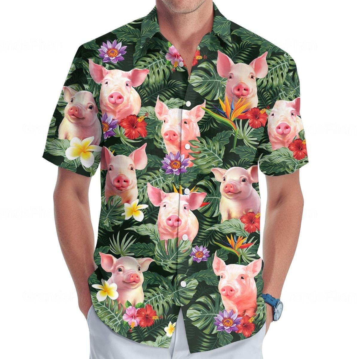 【U LAN】Blank Pig Printed Short Sleeve 61D4fHT-5ML.jpg