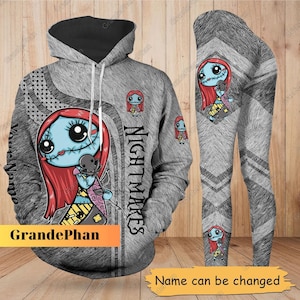 Alptraum Sally Hoodie, Jack Skellington Hoodie, Frauen Disney Shirt, Jack und Sally Hoodie, personalisierter Hoodie, Disney Urlaub