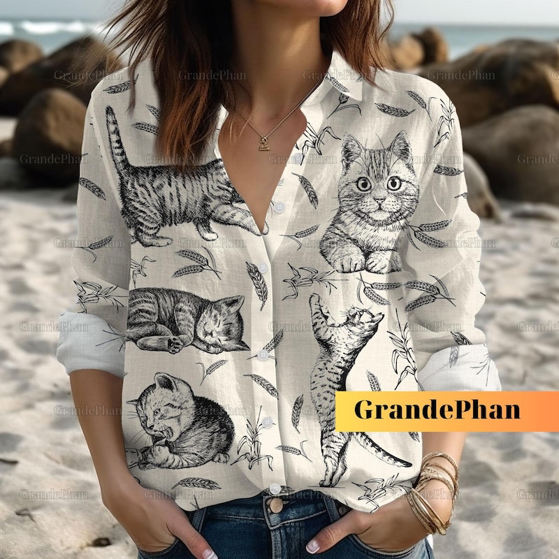 Cat Shirts for Women Etsy