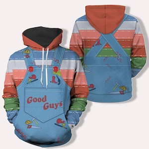 Halloween Chucky Cosplay Costume 3D Hoodie, Halloween All Over Printed Tee, Horror Movie Tshirt, Chucky Doll Shirt, Trick Or Treat