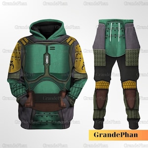 Halloween Boba Fet Costume Cosplay 3D Hoodie, Star Wars Sweat Pants, Star Wars Shirt Men, Disney Halloween All Over Print Tee