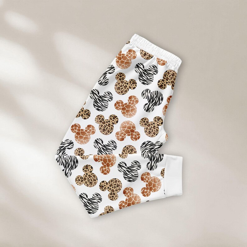 Mickey Print Shirt & Pants PJs, Disney Safari Matching Pajamas, Mickey Jungle Pyjama Set, Family Sleepwear, Gift for Mickey Fan