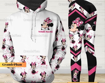 Minnie Hoodie Leggings, Süßer Minnie Hoodie, Micky Nicht So Gruselig, Minnie Maus Hoodie Frauen, Disney Leggings, Benutzerdefiniertes Minnie T-Shirt