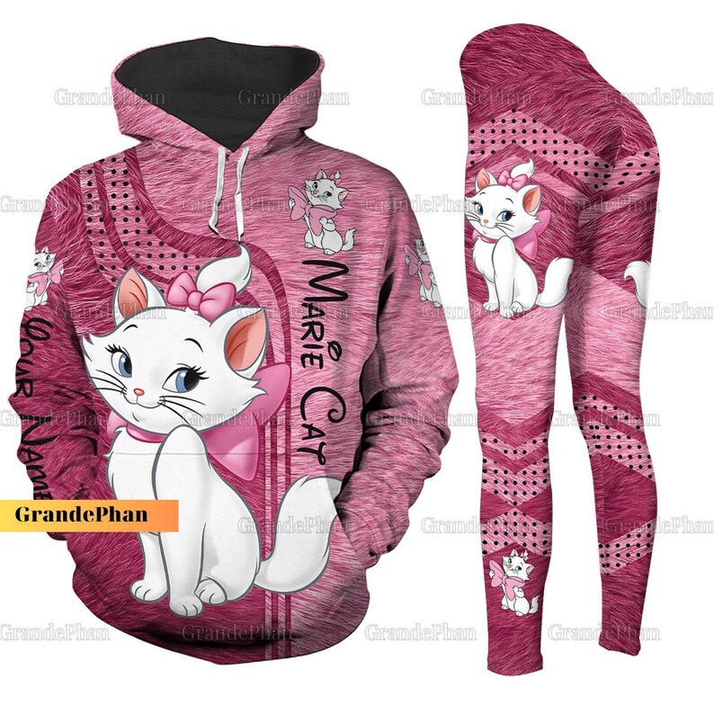 Disney Marie Cat Hoodie, Marie Cat Birthday Shirt, Disney Cat Aristocats Hoodie, Disney Women Leggings, Personalized Cat Women T-Shirt